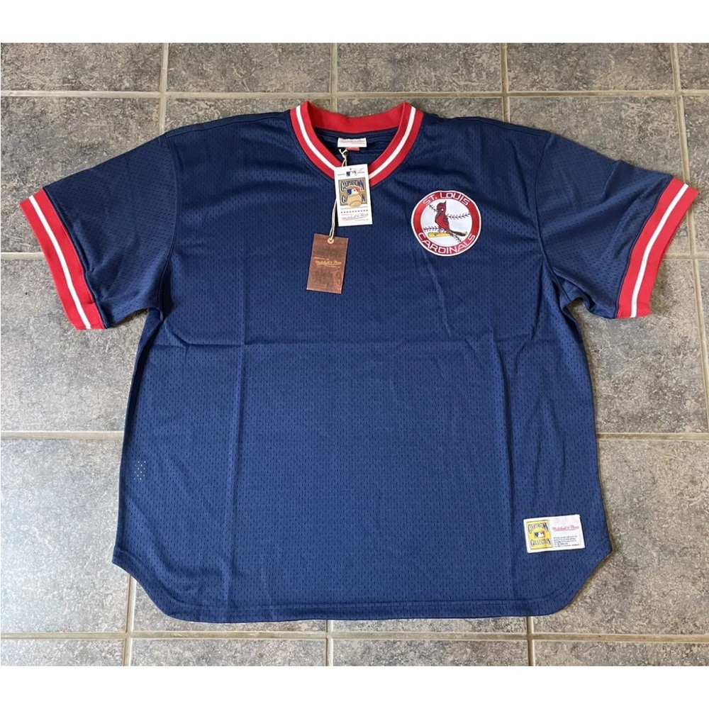 St. Louis Cardinals Mitchell & Ness Cooperstown Collection Jersey Men's Sz 2XLB